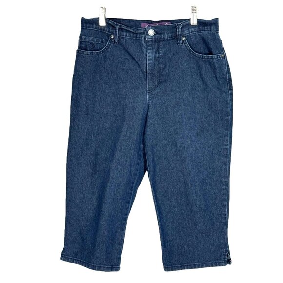 Gloria Vanderbilt Womens Denim Capris With Embellished Back Pockets - Size 6 - Picture 1 of 5